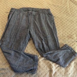 Old navy linen pants tapered leg xl